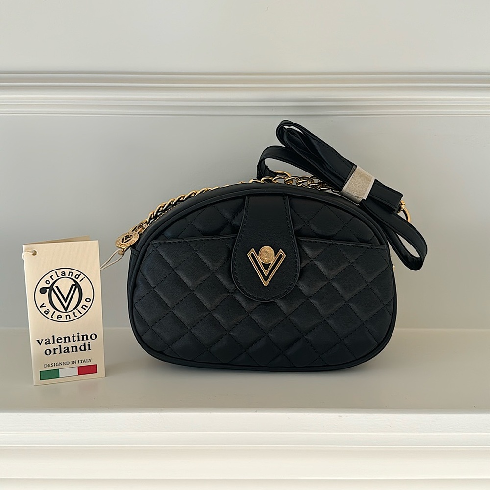 Valentino Orlandi black crossbody NWT MSRP $129